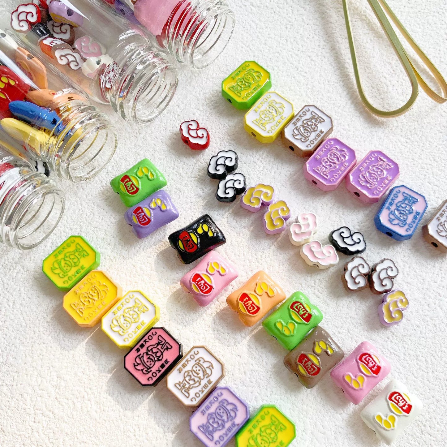 A4- Metal Rainbow Beads Lucky Bags for DIY - TikTok Live Opening