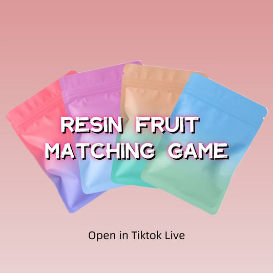 B- Matching Game- Resin Fruits Blind Bags for DIY- TikTok Live Playing