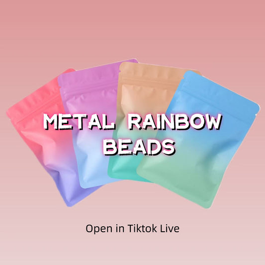 A4- Metal Rainbow Beads Lucky Bags for DIY - TikTok Live Opening